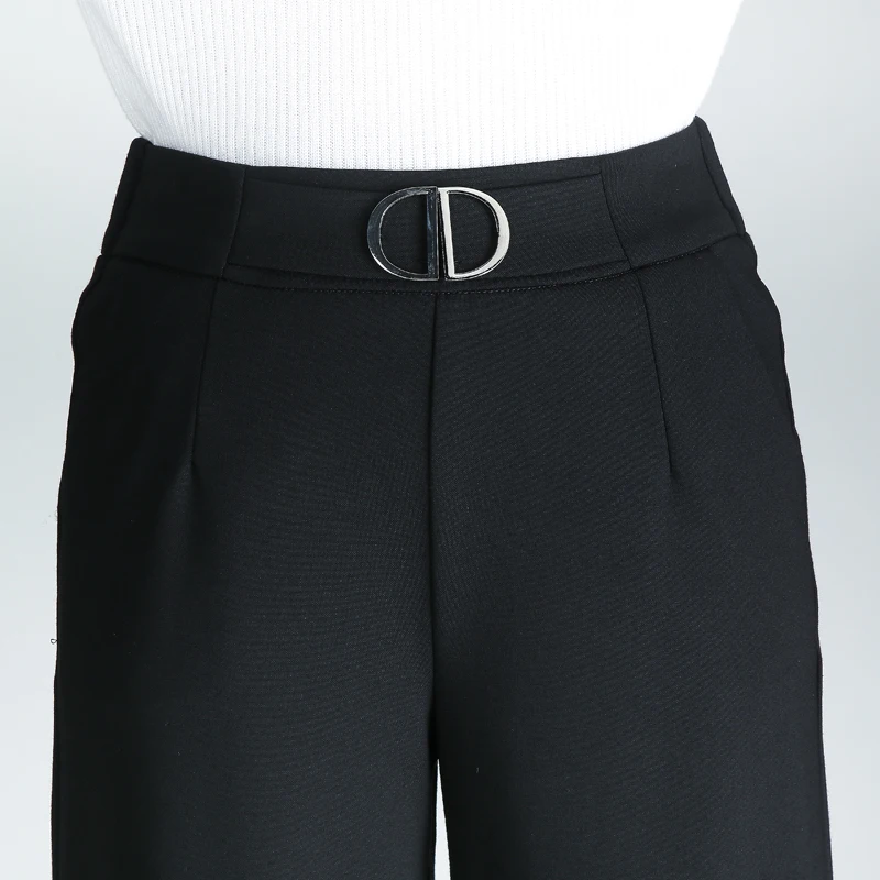 Shinymora осень 2017 г. Широкие брюки для Для женщин Высокая Талия Повседневные