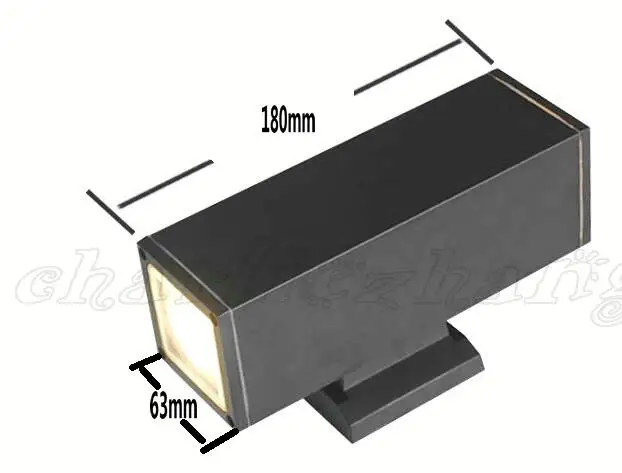 Светодиодная наружная лампа водонепроницаемая IP68 2 головки квадратный