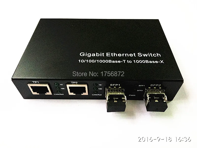 Волоконный коммутатор 2F2E 1 25G SFP шт. 2 волоконных порта 2x1000 м RJ45 giga sfp волоконный