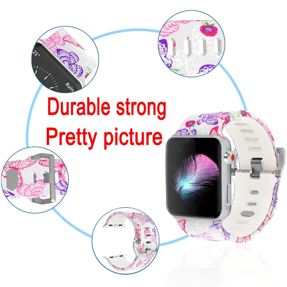 Odog силиконовый ремешок для часов Apple Watch Series 3 2 1 38 мм 42 браслет аксессуары