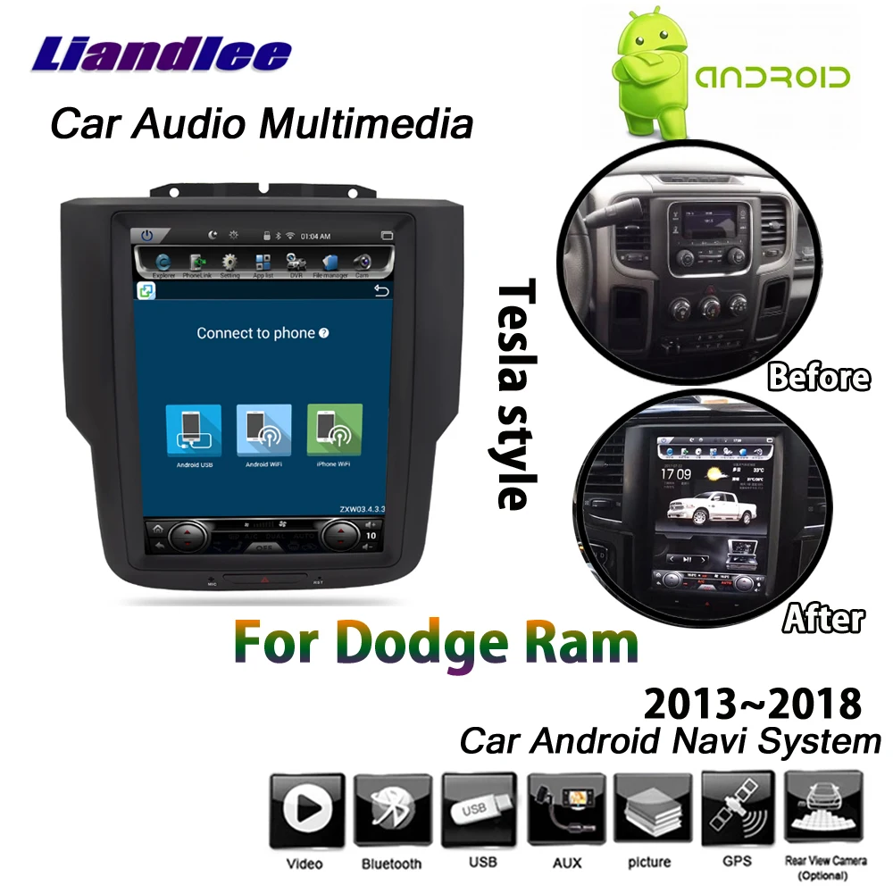 Автомобильный Android мультимедийный плеер для Dodge Ram 2013 HD экран дисплей стерео радио gps навигационная система