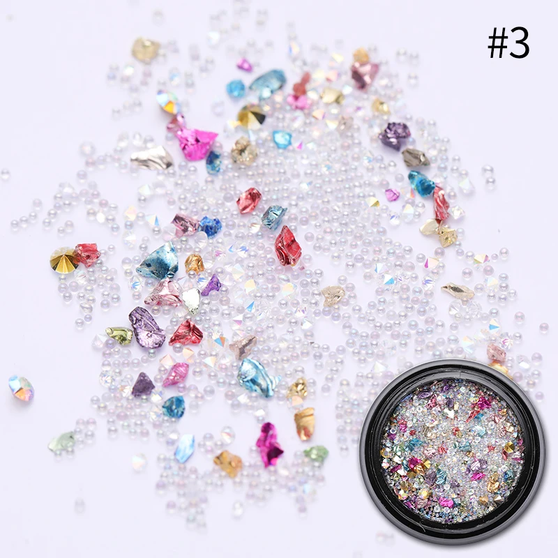 Стразы для ногтей смешанный размер синий фиолетовый красный цвет DIY Дизайн 3D