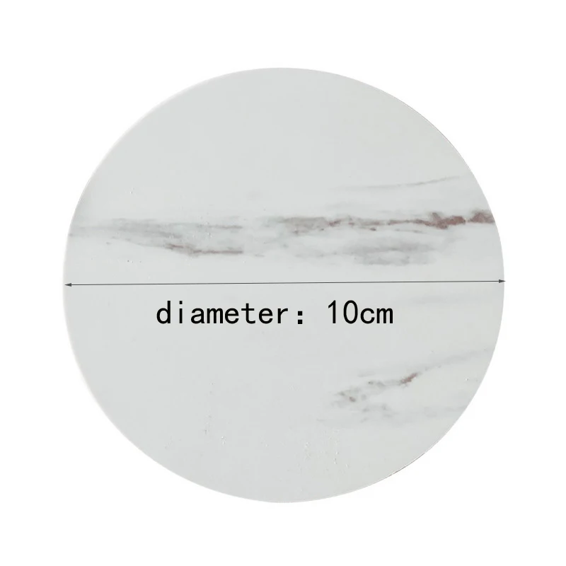 1 шт. имитация ПВХ Мраморная Подставка для стаканов коврики черные и белые