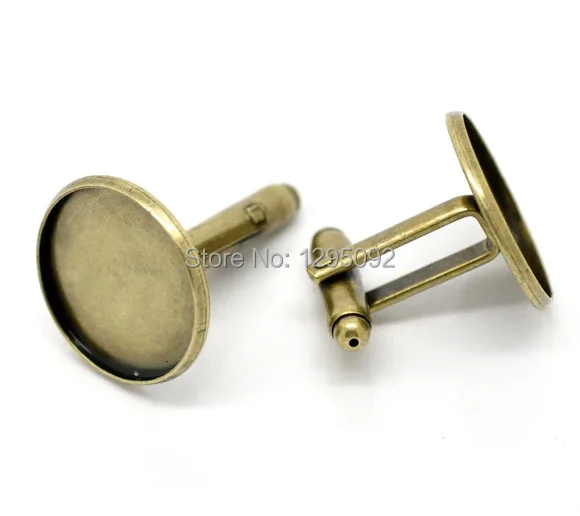 250 шт запонки круг камея кабошон установка бронза тон 26 x 20 mm ( Fit 18 мм )|cufflinks cuff