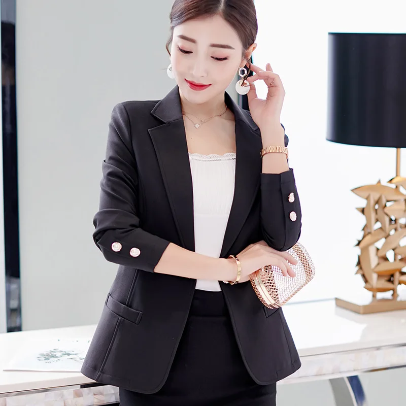 

coats and jackets women chaquetas mujer 2021 autumn long sleeve jacket women solid silm office ladies work women jacket 5027 80