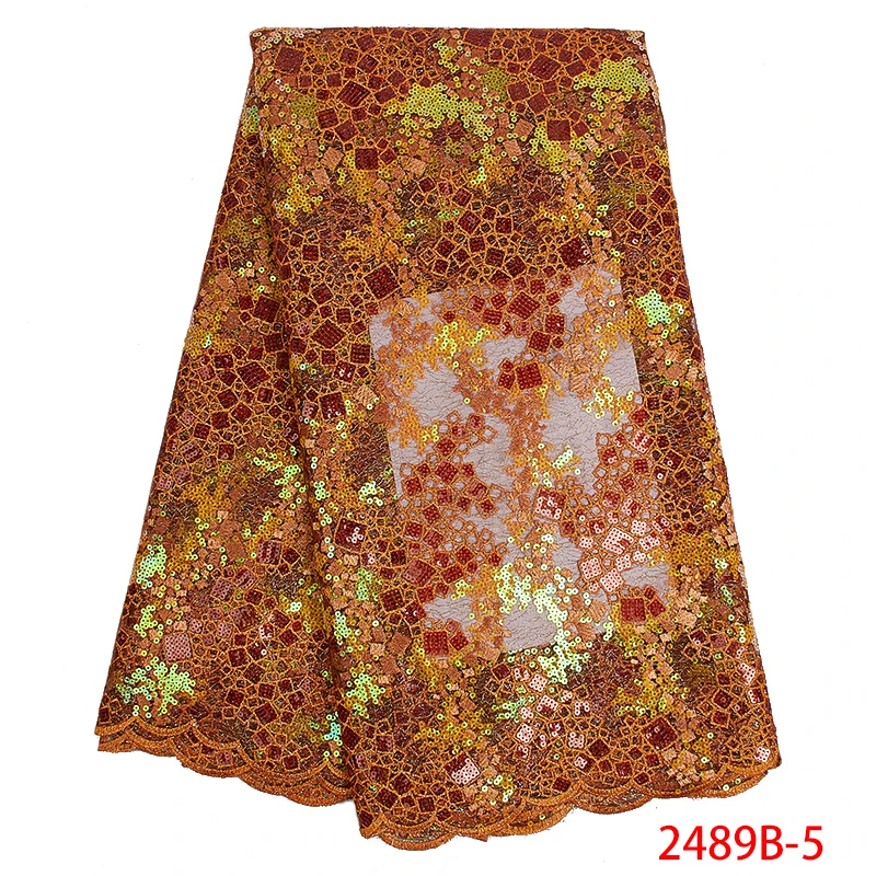Luxury Organza Lace Fabric High Quality African French Tulle Latest Nigerian Fabrics for Woman Dress L2489B | Дом и сад