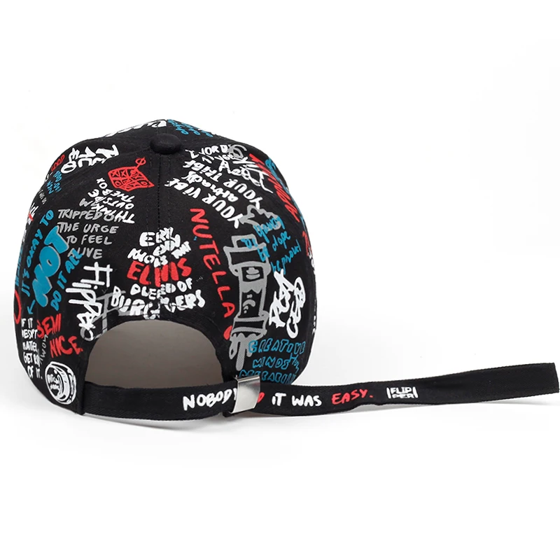 2018 брендовая летняя бейсболка с граффити солнцезащитные кепки шапка в стиле хип - Фото №1