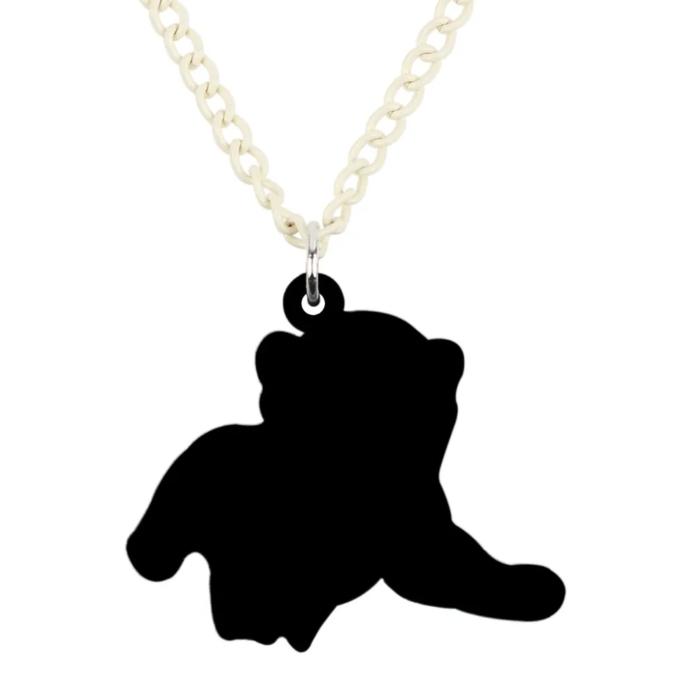 WEVENI Original Acrylic Happy Polar Bear Necklace Pendant Chain Anime Animal Jewelry For Women Girls Bijoux 2018 Gift Dropship | Украшения