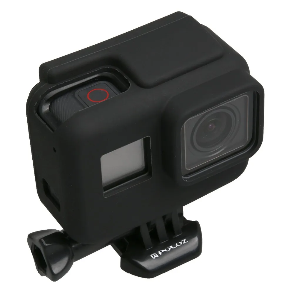 PULUZ For Go Pro Accessories Housing Cover Solf Silicone Protective Case with Side Frame Lens GoPro HERO5 HERO 5 | Электроника