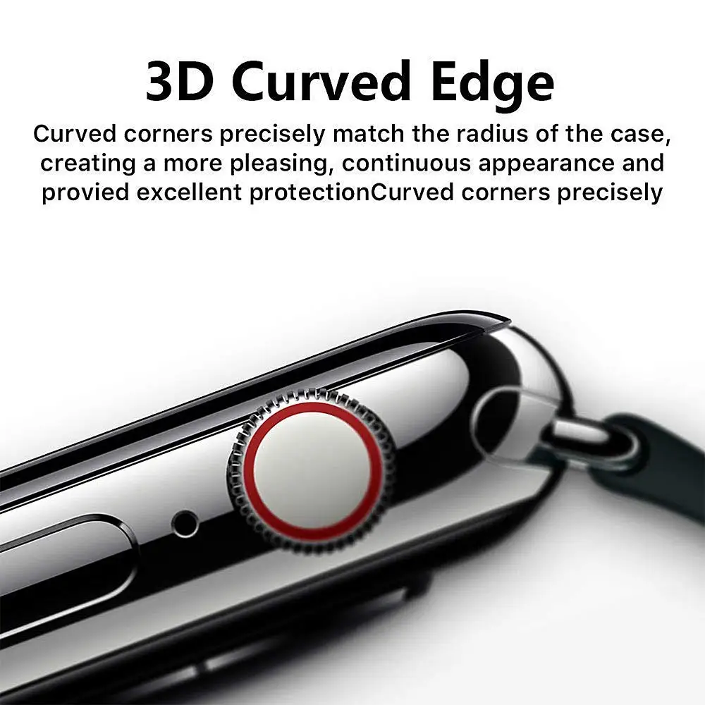 NYFundas 2 шт. для Apple Watch 4 5 Защита экрана из закаленного стекла 40 44 мм 5D полная пленка