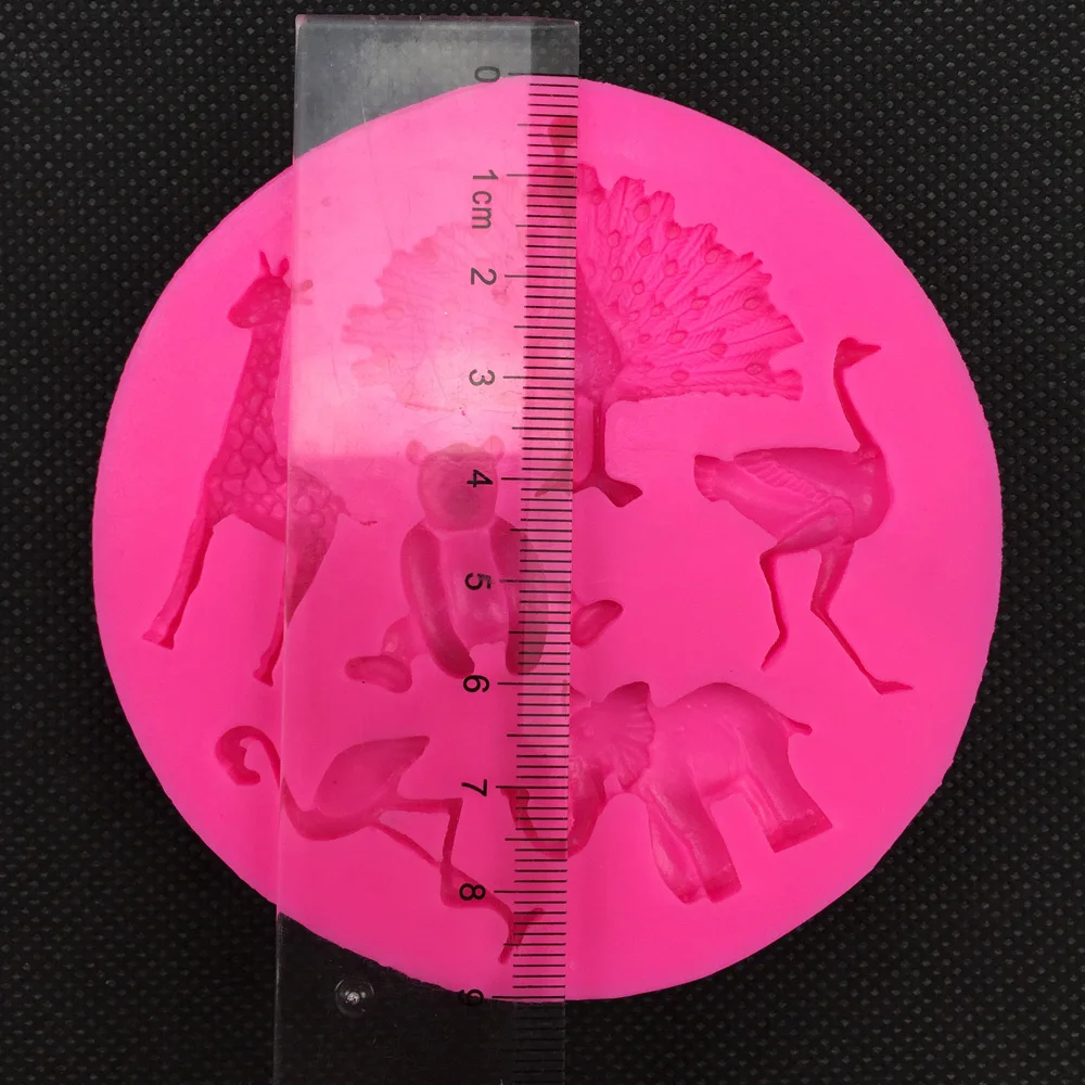 Павлин птица жираф слон Силиконовая форма Медведь шоколад помадка торт