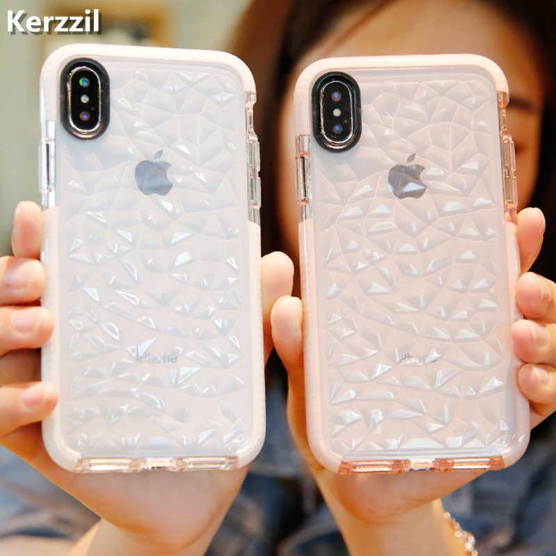 Яркие блестящие геометрические армированные чехлы для телефонов iPhone X XR XS Max