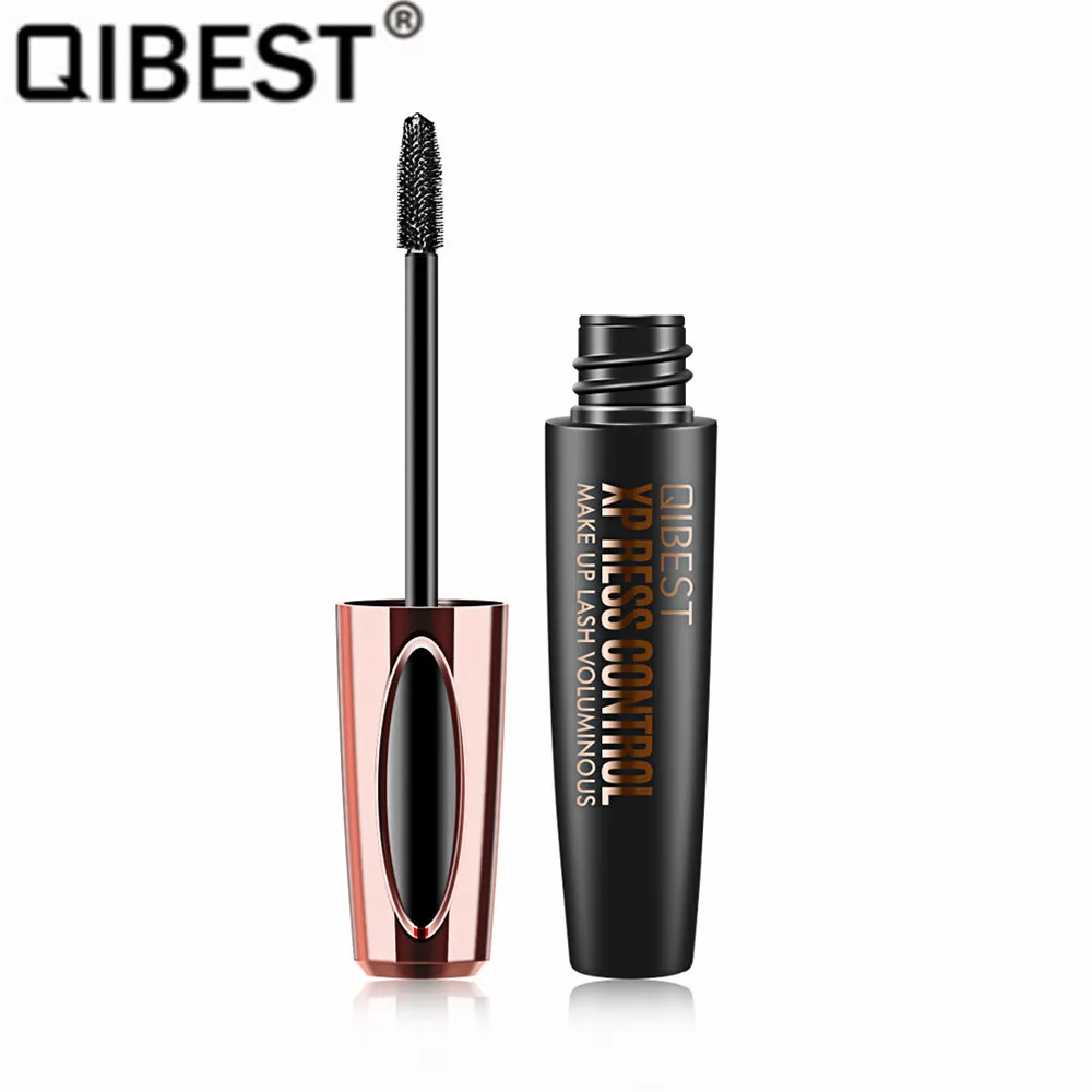 QIBEST 4D Тушь для ресниц из шелкового волокна Водостойкая тушь для ресниц Rimel для наращивания ресниц черные толстые удлиняющие ресницы TSLM2