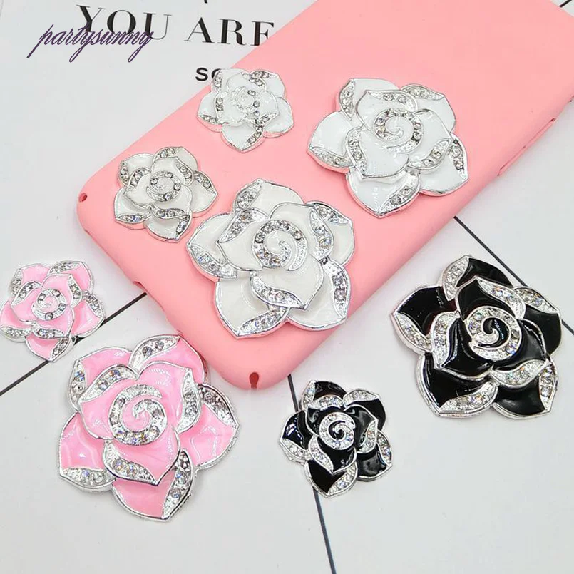 PF Шпильки Flatback Стразы Аппликация Цветок Стразами Исправления Бисер Ремесла