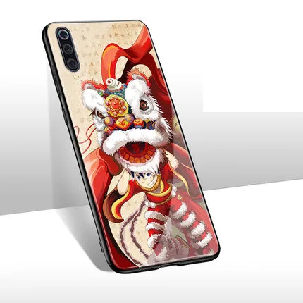 Чехол для xiaomi mi 9, жесткий противоударный чехол для xiaomi mi 9 mi 9 mi 8 mi 8 se explorer Lite mi x 2s mi x 3 mi x3, задняя крышка из закаленного стекла - Цвет: Hong Wu Shi