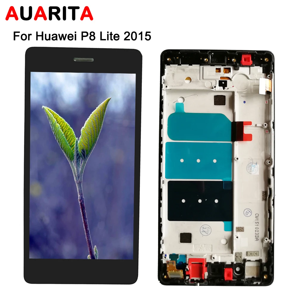 1 шт. ЖК-дисплей для huawei P8 Lite Дисплей с сенсорной панелью Экран планшета рамкой