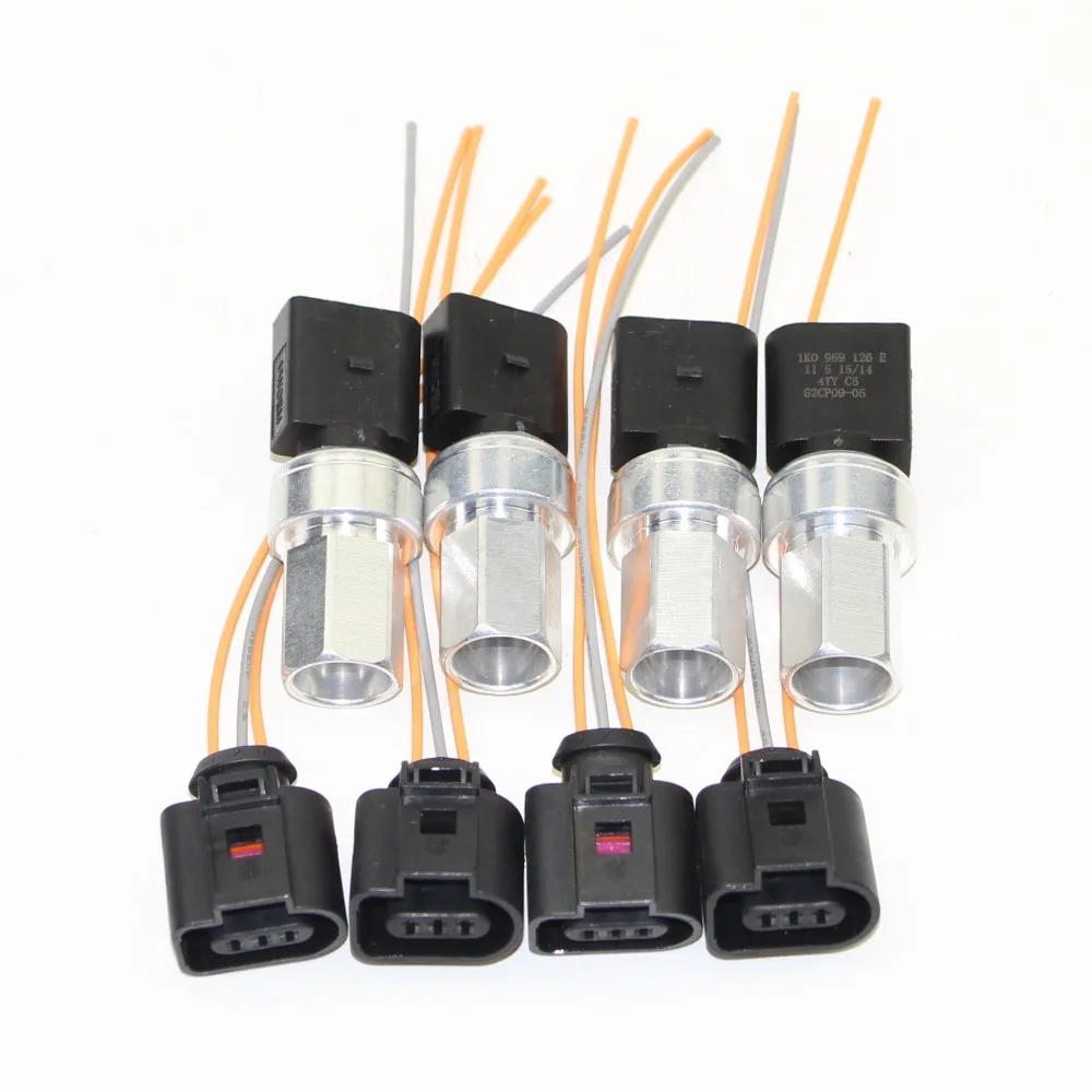 4 комплекта переключатель датчика давления для кондиционера и труб + кабельная