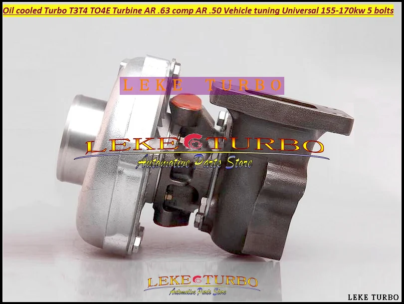 Турбокомпрессор турбины Turbo T3T4 T3 T4 T3/T4 TO4E A/R .63 comp .50 с масляным охлаждением