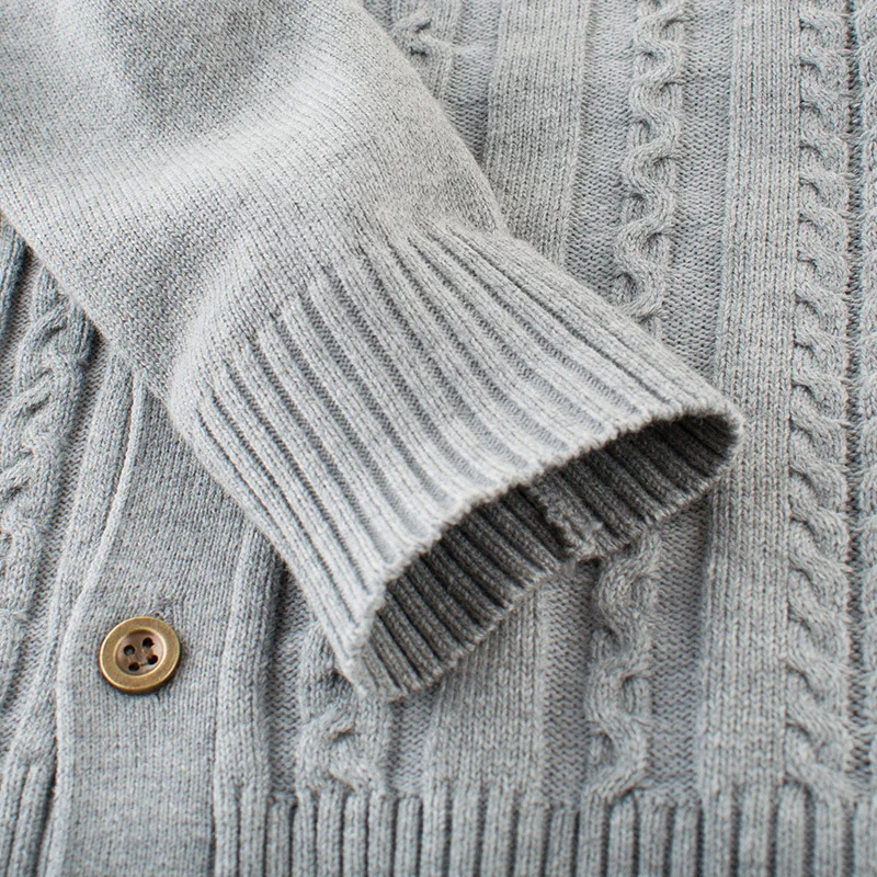 С длинными рукавами для мальчиков свитера Однобортный полосатый принт теплые