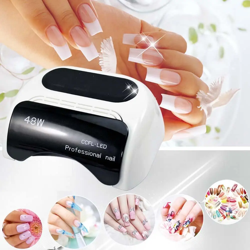 Светодиодная УФ лампа для сушки ногтей CCFL гель лака 48 Вт Белая светодиодная с