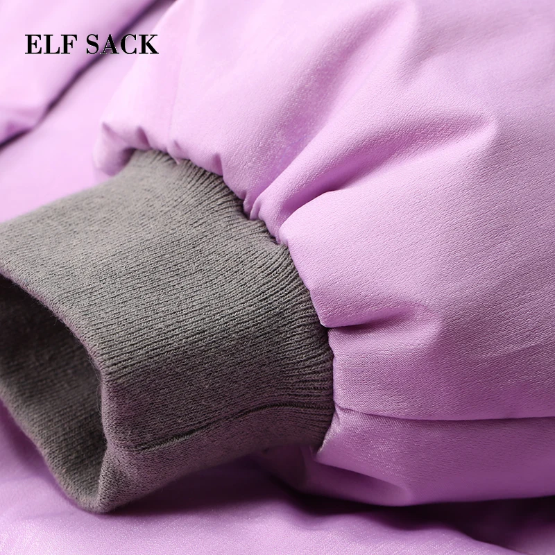 ELFSACK новинка модные женские пуховики 90% белый утиный пух куртка полная однотонная