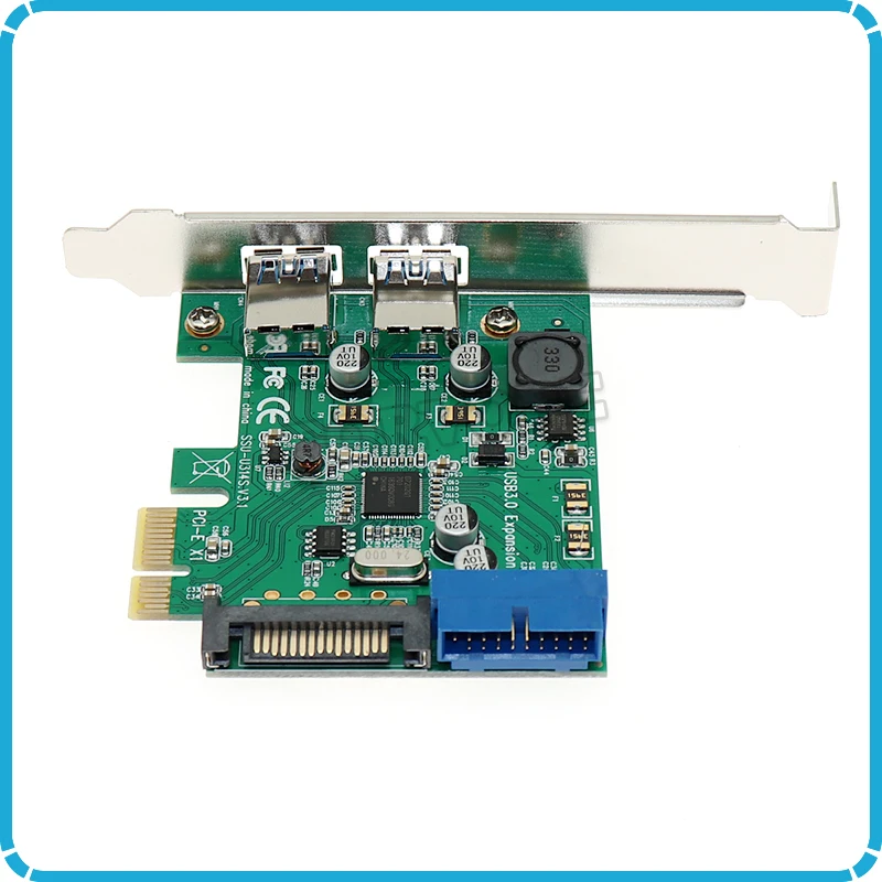 1 шт. супер скорость 2-Порты и разъёмы USB 3 0 19-pin USB3.0 PCI-E PCI Express карта материнская