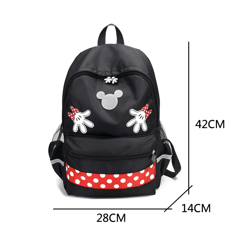 Женские плюшевые рюкзаки Disney Mickey Minnie большие вместительные школьные с Микки