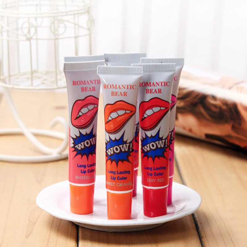 Романтический медведь длительный Блеск для губ easy peel off Водонепроницаемый глос