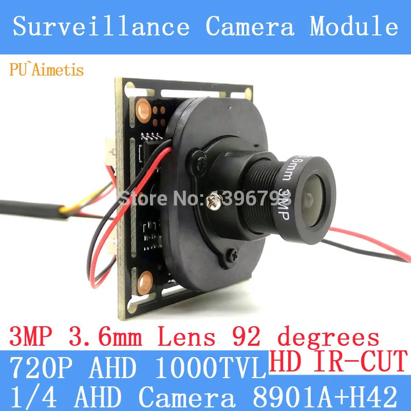 PU'Aimetis 4 в 1 1000TVL AHD модуль камеры видеонаблюдения 3MP 3 6 мм объектив + PAL или NTSC