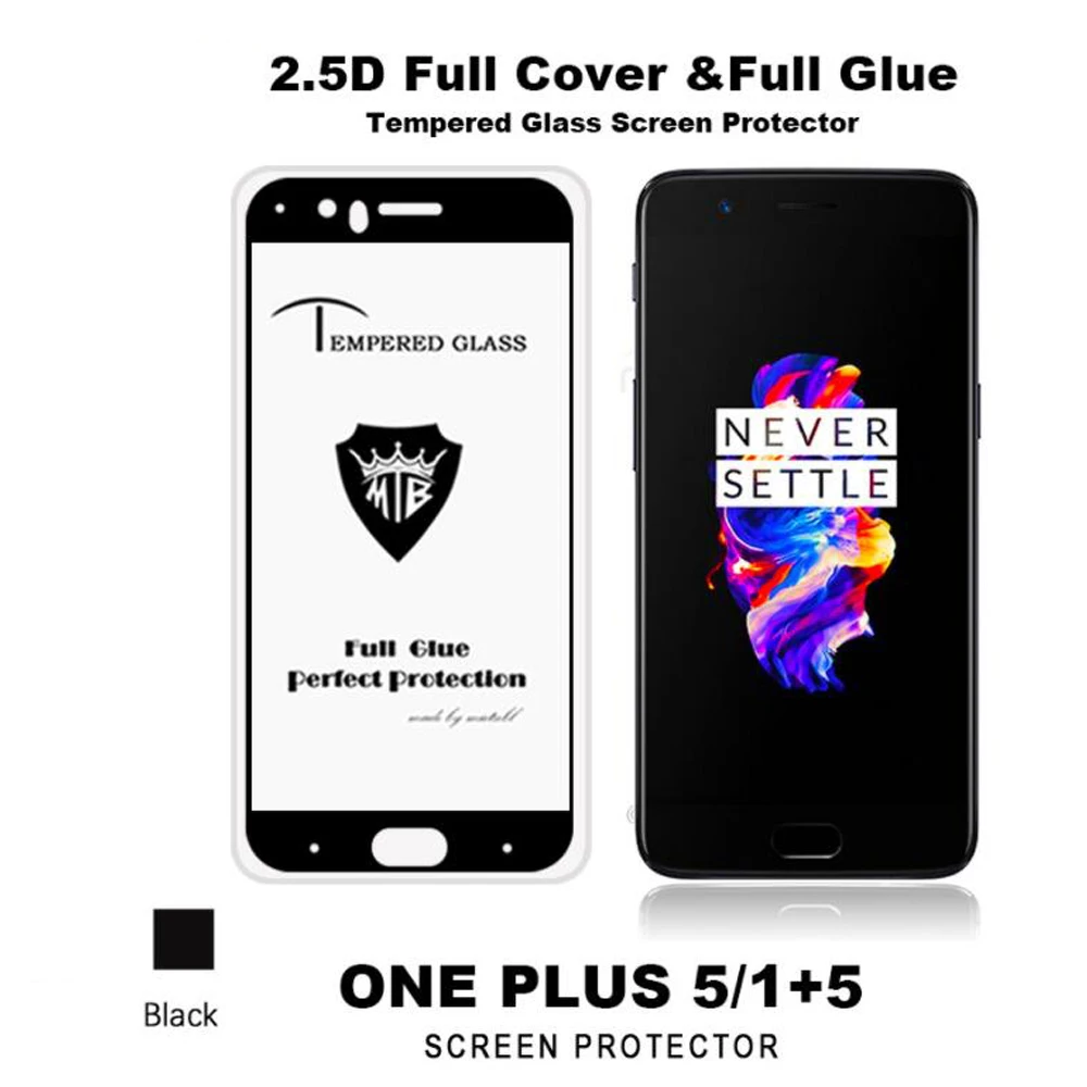 Для oneplus 5 стекло 2.5D Закаленное Стекло 9 H полное покрытие клея для протектор