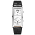 Часы наручные мужскиеженские в минималистичном стиле, креативные прямоугольные кварцевые с двойным циферблатом, с кожаным ремешком, для пар