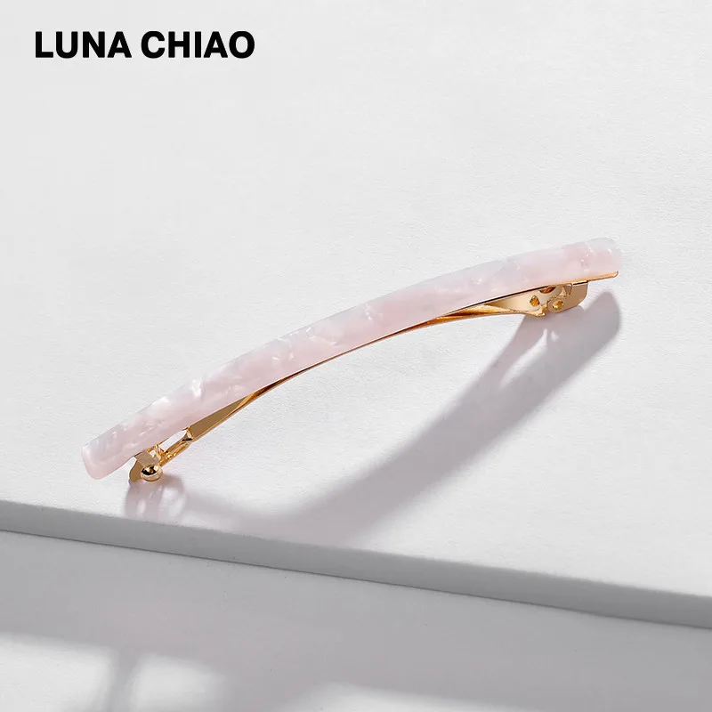 White LUNA CHIAO, женские Украшения для волос, аксессуары для волос, черепаха, акриловые заколки, заколки для волос - Окраска металла: White