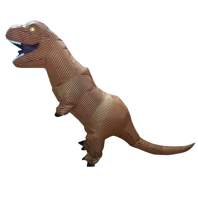 T REX костюмы для взрослых коричневая полоса динозавр надувная одежда