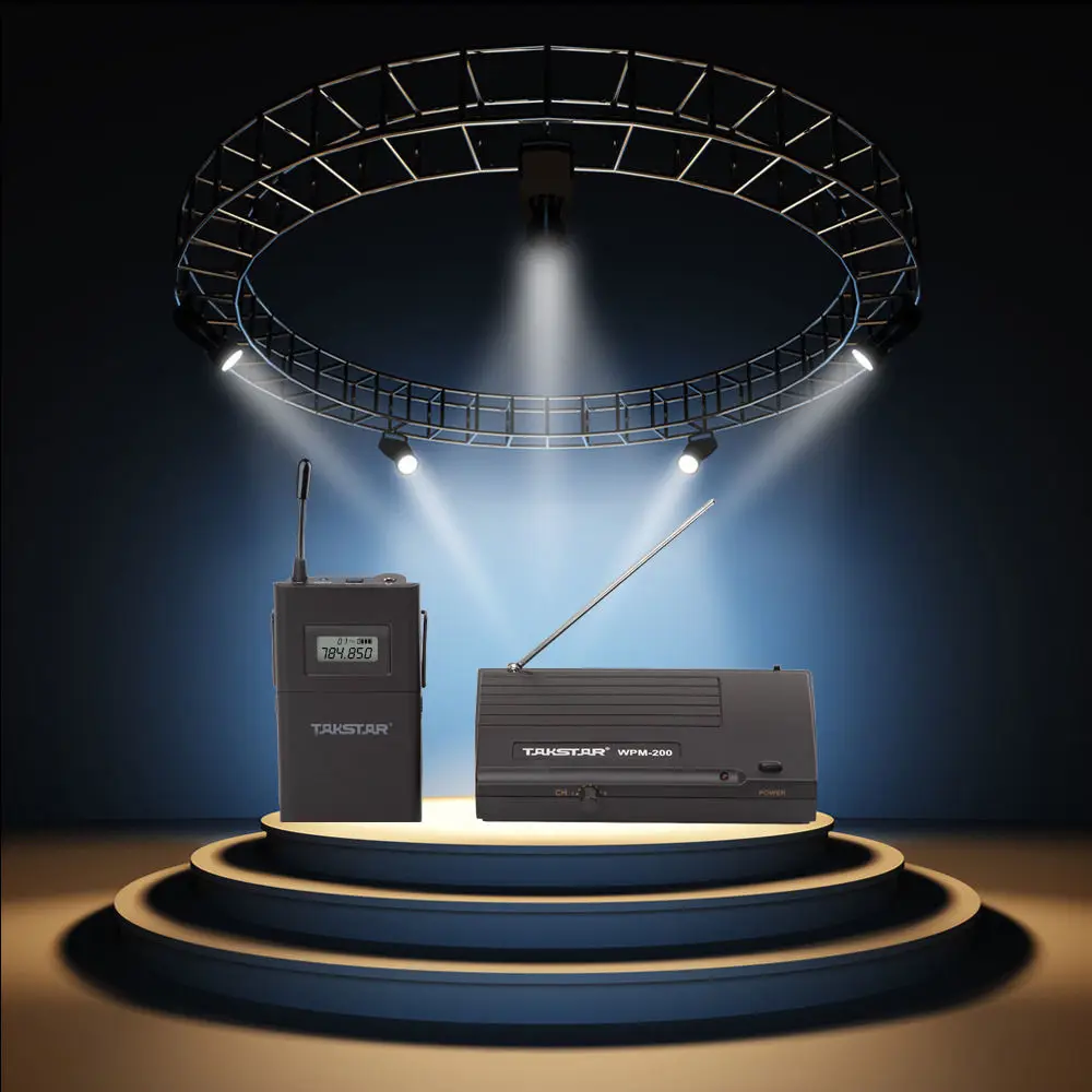 Takstar WPM-200 персональная Беспроводная система монитора UHF в ухо стерео беспроводные наушники светодиодный приемник сценический мониторинг отзывы