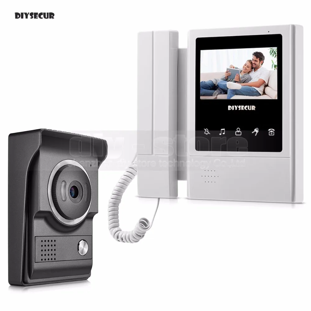 DIYSECUR 4,3 дюймов видеодомофон видео домофон 700TV линия ИК ночного видения HD камера для дома и офиса Заводская Новинка
