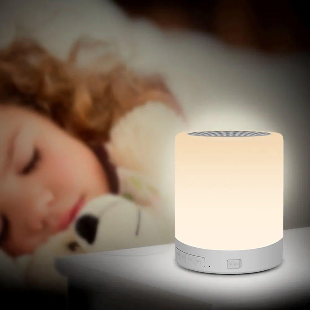 Сенсорная Ночная лампа с Bluetooth динамиком светодиодная подсветка разноцветная