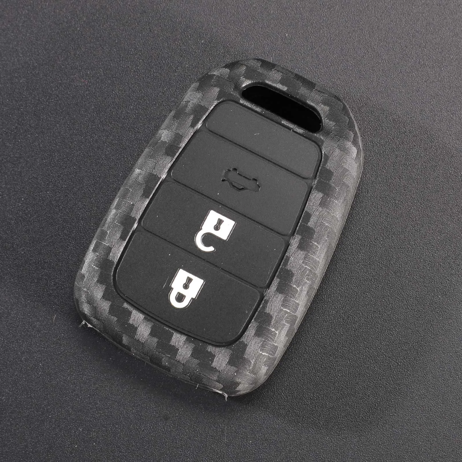 

jingyuqin Carbon Fiber Silicone Key Case Cover For Honda FIT XRV VEZEL CITY JAZZ CIVIC HRV 2/3 Buttons Remote Keyless Shell