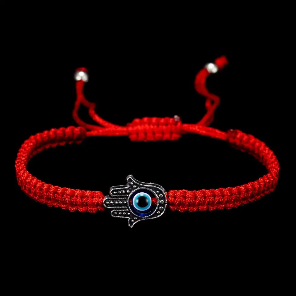 

Rinhoo Lucky Red String Hamsa Hand Bracelets Turkish Evil Eye Blue Eye Charm Bracelet for Women Handmade Friendship Jewelry Gift