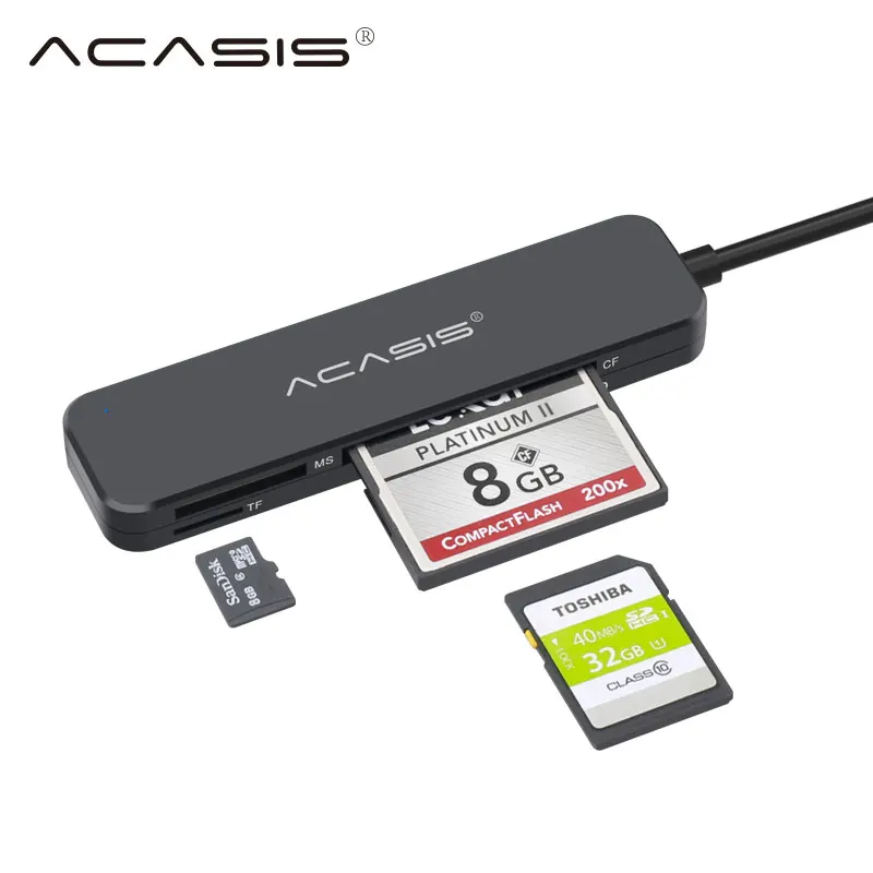 Acasis100 % Новый 4 в 1 USB 3 0 тонкий SD Micro TF OTG считыватель смарт карт адаптер для ноутбука