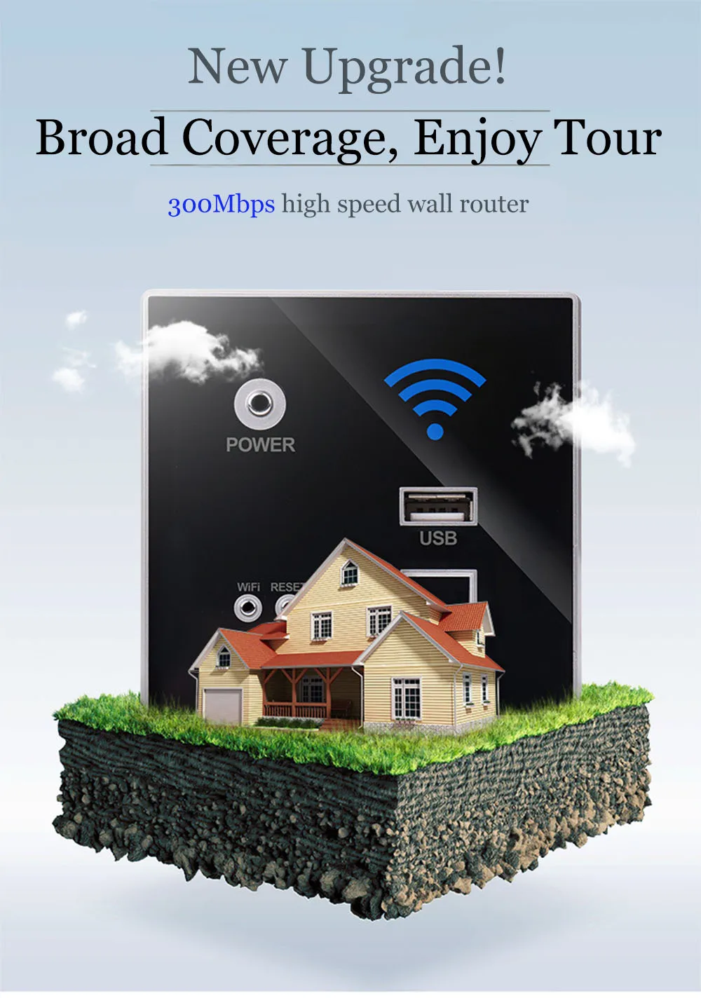 300 м настенный встроенный wifi AP роутер USB розетка настенная розетка зарядное устройство wifi розетки умная розетка