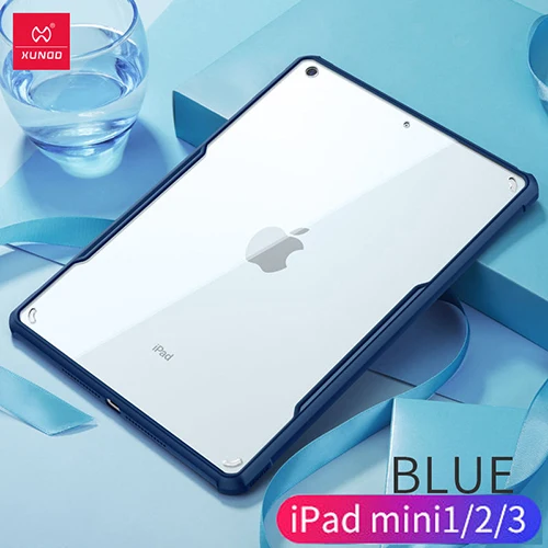 Blue-iPad mini 1 2 3 Для iPad / Pro 11 12,9 air 2 9,7 air 3 10,5 дюймов для iPad Mini 1 2 3 4 5 XUNDD акрил+ защитный чехол на заднюю панель из полиуретана планшетный чехол Крышка - Цвет: Blue-iPad mini 1 2 3