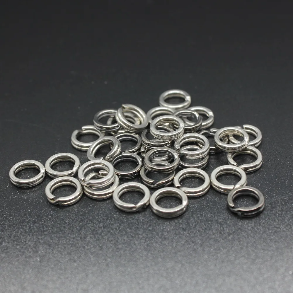 AOCLU 50 шт./лот супер качество серебро/черный цвета разделение кольца для Жесткий