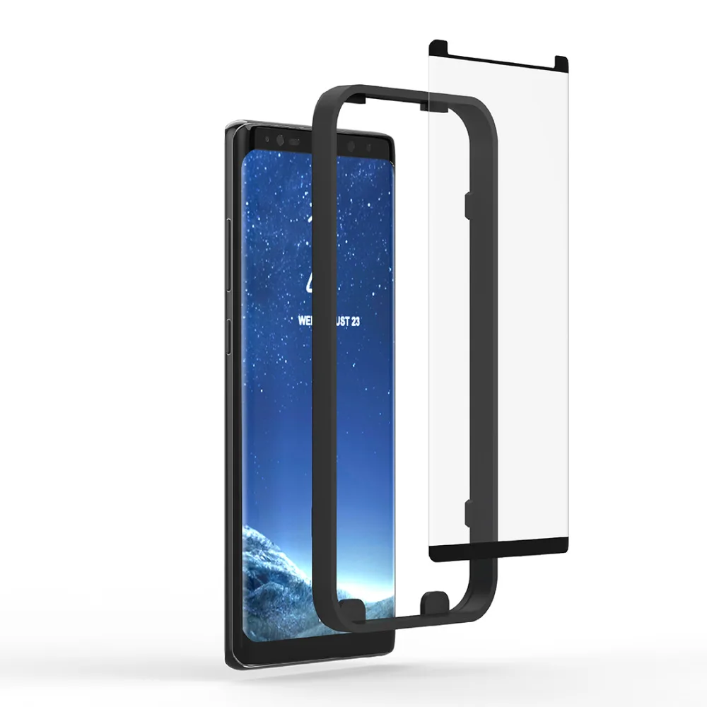 auckly For Samsung note 8 Screen Protector Full Coverage Curved Tempered Glass Film for | Мобильные телефоны и аксессуары