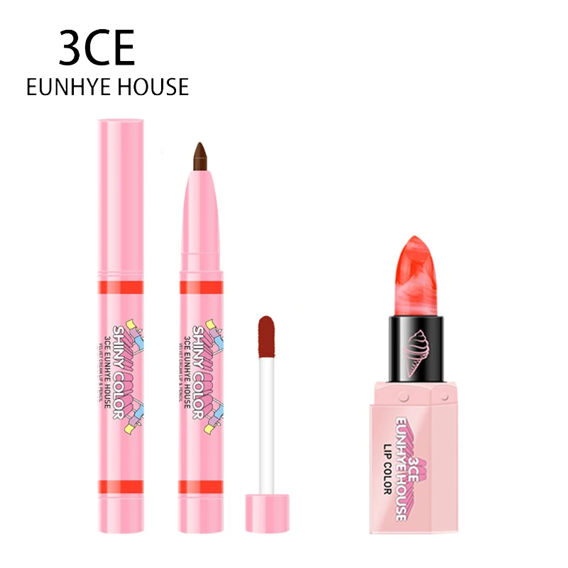 3CE Eunhye House набор для макияжа Lipliner губ Макияж 2 в 1 долговечный блеск Карандаш и