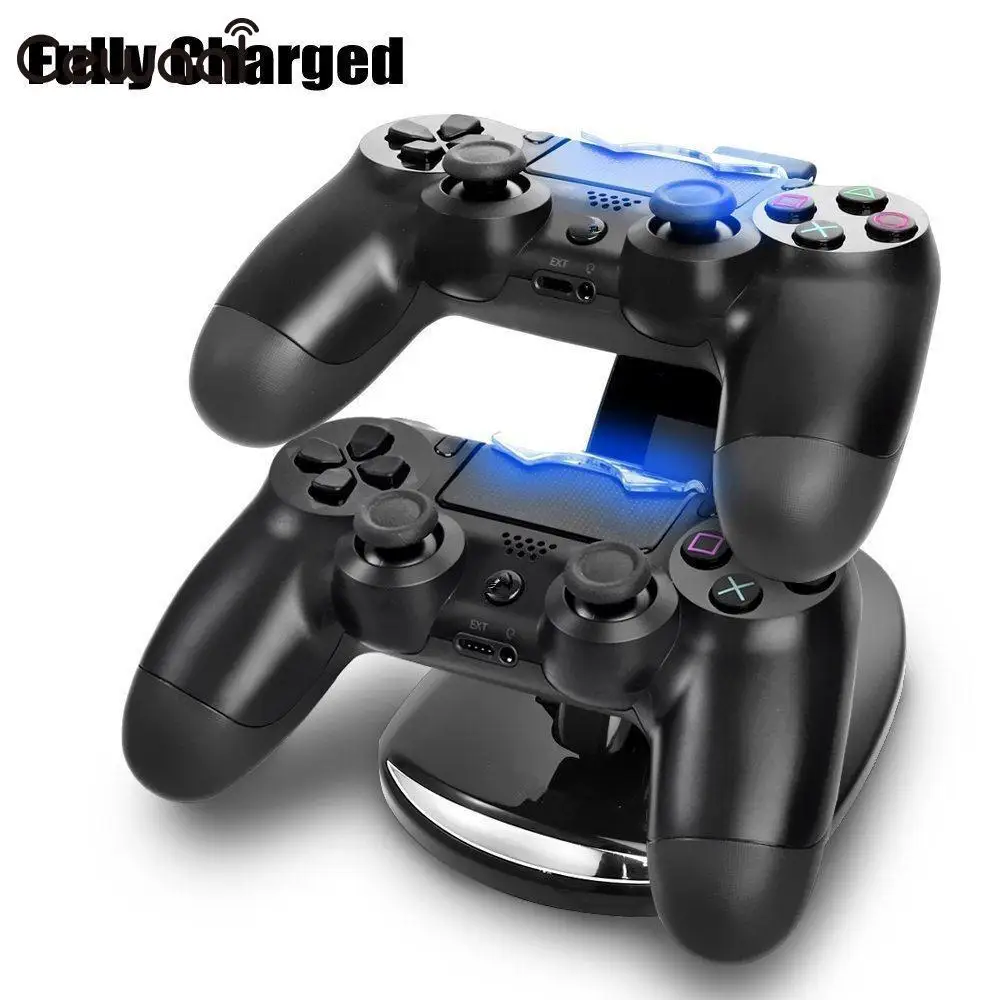 Leegoal двойной USB зарядное устройство док-станция Подставка для PS4 беспроводной