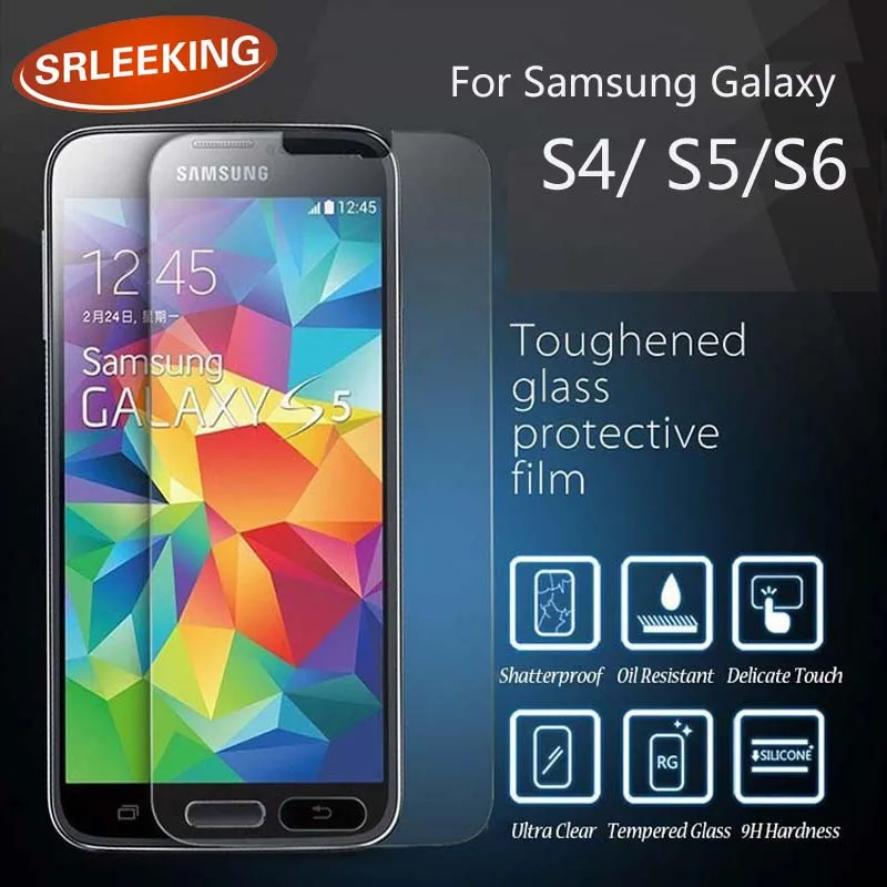 SRLEEKING для Samsung Galaxy S5 Закаленное стекло тонкая HD прозрачная защитная пленка экрана