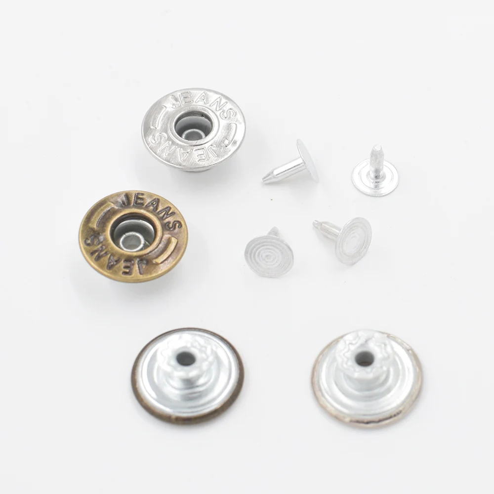 50 наборов 17 мм джинсовые заклепки Бесплатная установка инструменты брюки кнопки