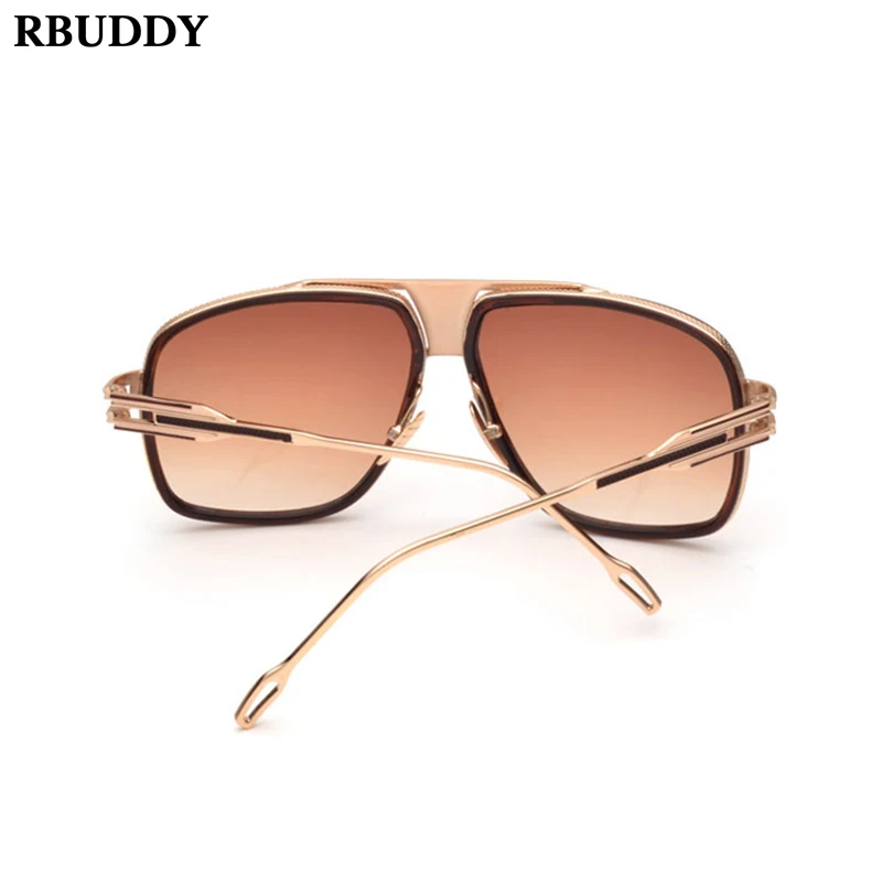 RBUDDY металлические негабаритные солнцезащитные очки женские брендовые