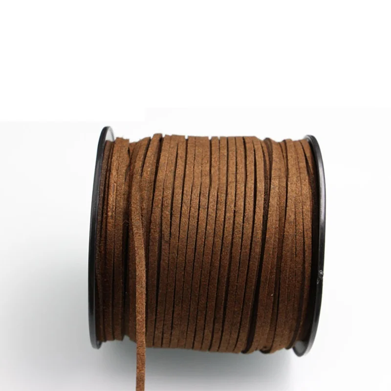 Бархатная коричневая веревка из искусственной замши 2 5 мм 3 метра| |