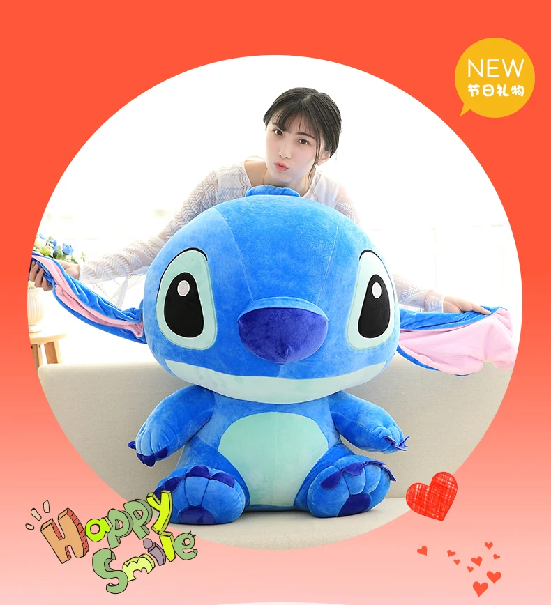 1 шт., 33 см-80 см, новинка, гигантские плюшевые игрушки Kawaii, Стич, аниме, Лило и Стич, Стич, плюшевые игрушки для детей, девочек, подарок на день рождения